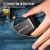 Duet 50 Pro – Sweatproof Wireless Bluetooth Earbuds, 130 Hour Long Battery Life for Iphone, Android, Mini Charging Case, TWS Headphones with Microphone, Gift for Runners