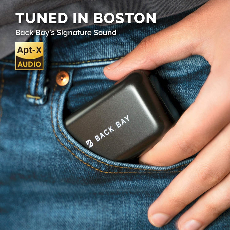 Duet 50 Pro – Sweatproof Wireless Bluetooth Earbuds, 130 Hour Long Battery Life for Iphone, Android, Mini Charging Case, TWS Headphones with Microphone, Gift for Runners