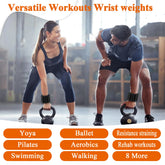 Ankle Wrist Weights Set, Adjustable Strength Leg Weights Set of 2 (1Lb Each), Wearable Wrist Leg Arm Weights for Yoga, Walking