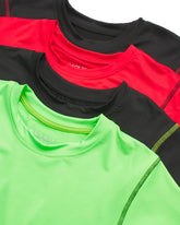 Boys Youth Dry Fit T-Shirt - 4 Pack Active Athletic Performance Short Sleeve Shirts for Teens (Sizes: 4-18)