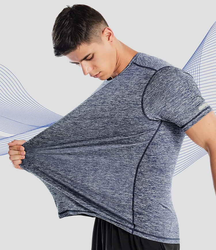 Athletic Shirts for Men Short Sleeve Quick Dry Workout Running Gym Sport Exercise Tee Moisture Wicking