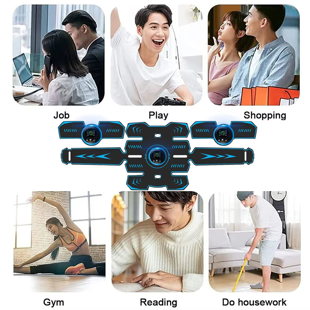 Intelligent EMS Abdominal Fitness Equipment Fitness Belt Abdominal Training Equipment Massage Easy Exercise for the Whole Body