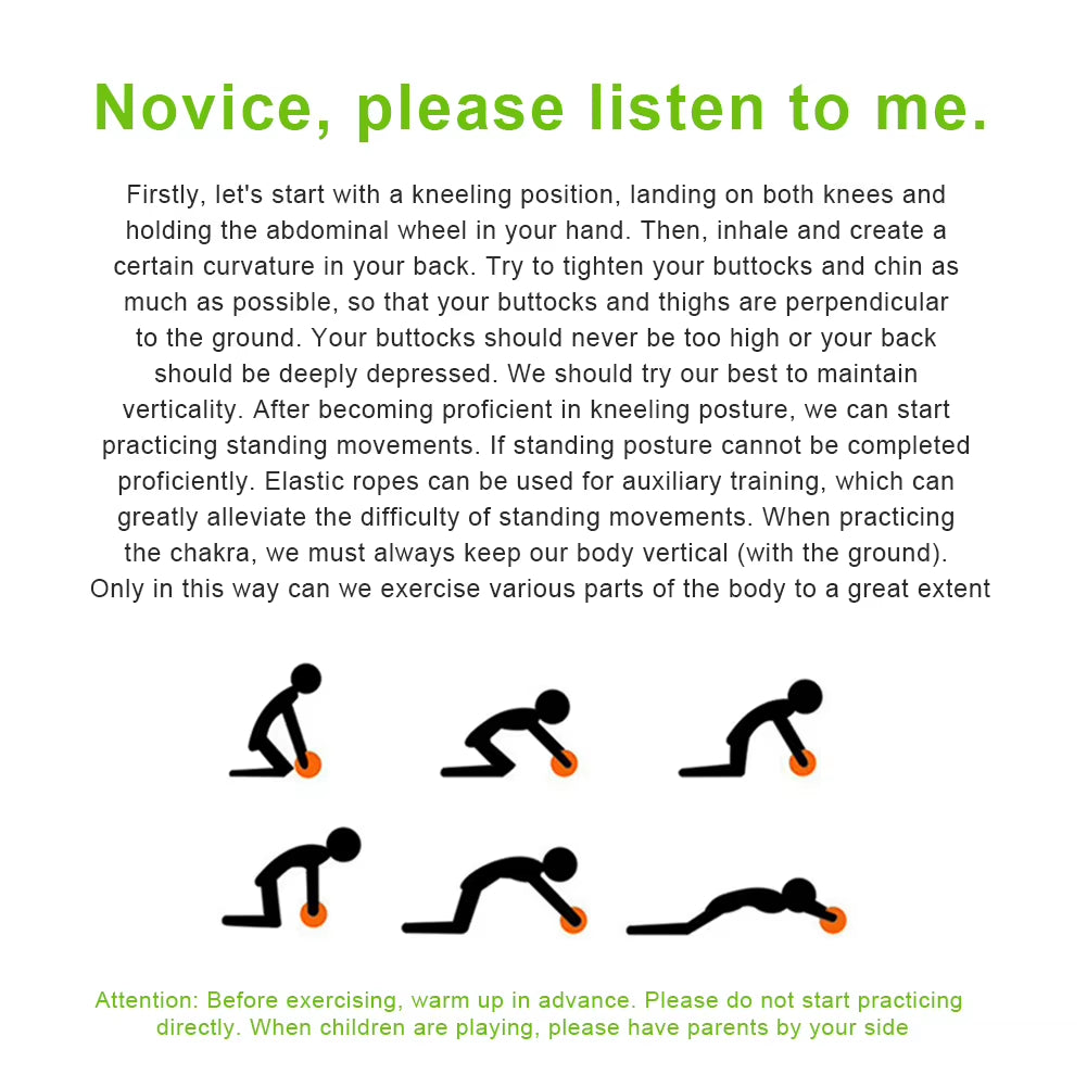 Abdominal Wheel Roller No Noise Home Gym Roller Gymnastic Wheel Fitness Abdominal Training Sports Equipment for Home Gym Muscle