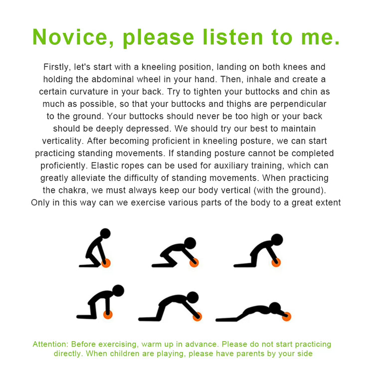 Abdominal Wheel Roller No Noise Home Gym Roller Gymnastic Wheel Fitness Abdominal Training Sports Equipment for Home Gym Muscle