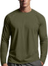 Mens Long Sleeve Workout Shirts Moisture Wicking Running Athletic Sport Performance T-Shirt Lightweight SPF Sun Shirt