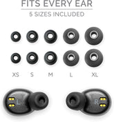 Duet 50 Pro – Sweatproof Wireless Bluetooth Earbuds, 130 Hour Long Battery Life for Iphone, Android, Mini Charging Case, TWS Headphones with Microphone, Gift for Runners