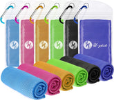 Cooling Towel(40"X12"), Breathable Cooling Towels for Neck and Face, Cool down Sweat Rags for Hot Weather, Gym, Yoga, Softball, Baseball, Sports, Athletes, Camping 6 Packs