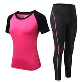 2023 Sports Woman Sportswear Yoga Set Tracksuit for Women Leggings+Gym Top Fitness Gym Suits Sport Clothing