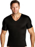 - Made in USA - Men’S Slimming Compression Body Shaper V-Neck for Back Support, Gynecomastia & Hernias