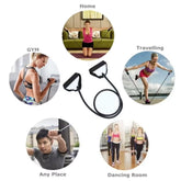 Resistance Band with Handles Yoga Drawstring Elastic Fitness Workout Tube Band Workout Strength Training